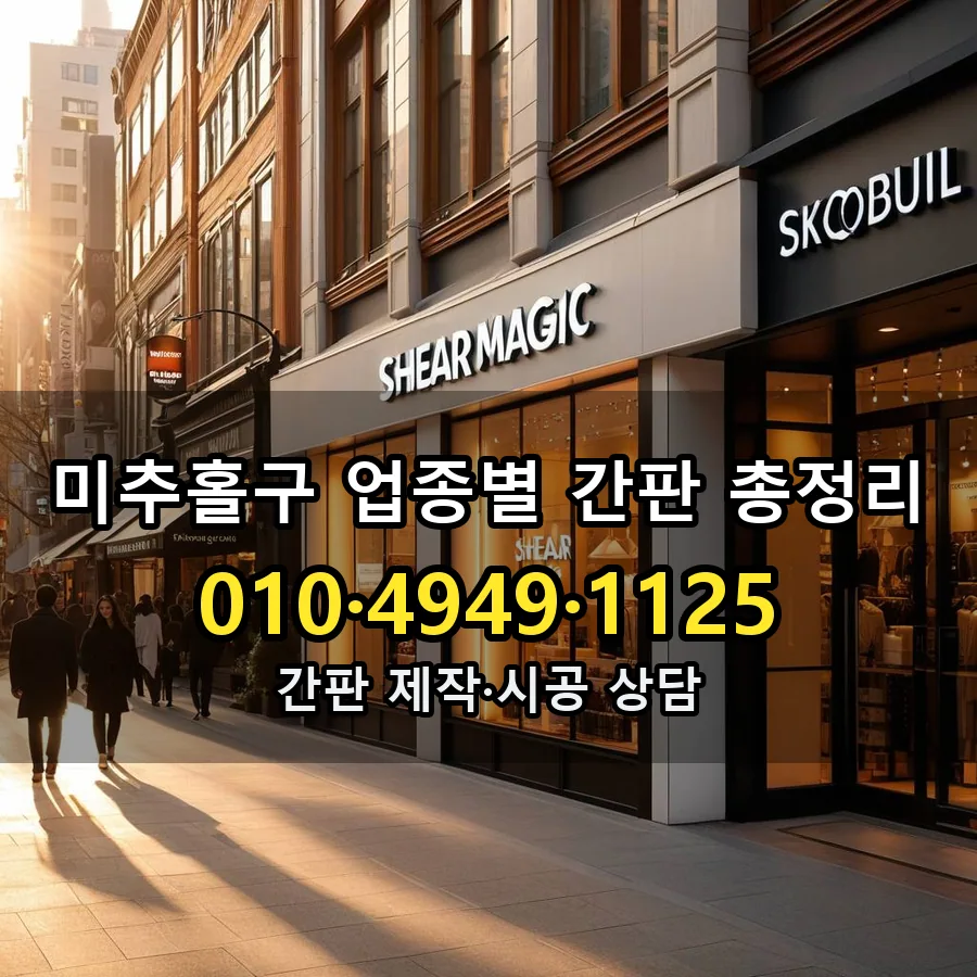 업종별 간판 총정리 설치 현장